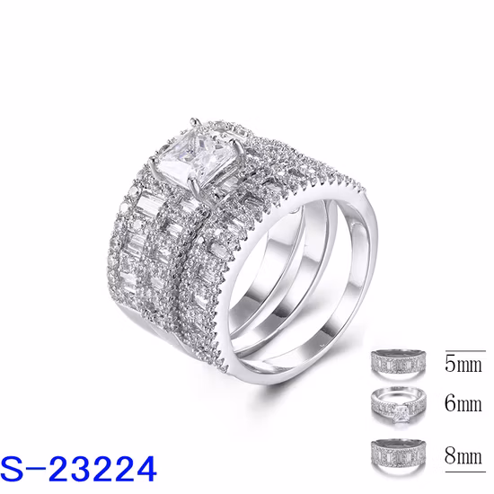 Pear Shaped 925 Silver CZ Vintage Engagement Rings for Women