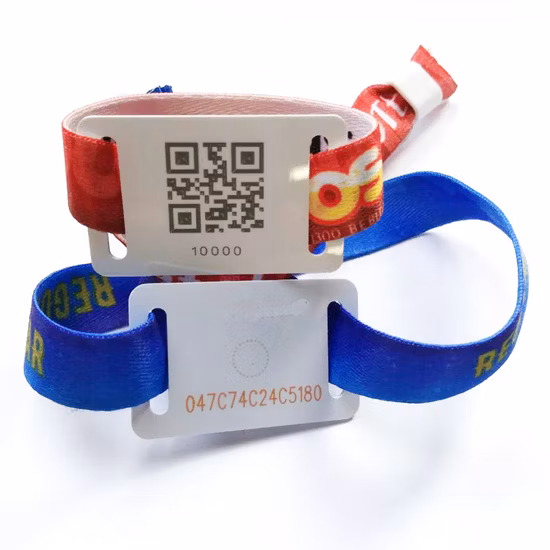 Event Music Festival 13.56MHz Passive Woven Fabric Cloth RFID NFC Wristband Bracelet