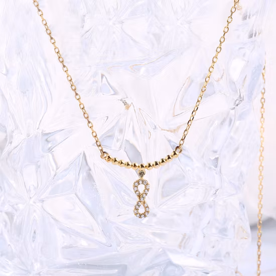 Wholesale Handmade Crystal Fashion Jewellery Alloy White Diamond Necklace Flatten